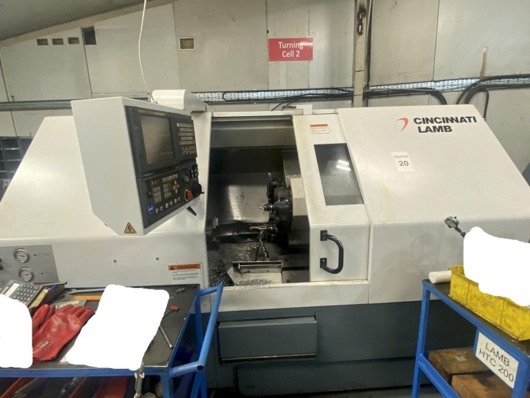 Industrial Insights: How to Spot Quality in Pre-Owned, Used, Secondhand, Surplus CNC Equipment Before Purchase Cincinnati HTC 200 CNC Lathe made in USA
