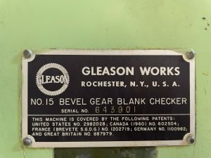 Gleason No.15 Bevel Gear Blank Checker