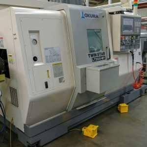 Okuma Twin Star LT200-MY with EDGE Technologies FMB turbo 5-65 bar feeder - Year 2008