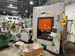 Wanzke Straight Sided Hydraulic Stamping Press HPV 176 Ton and Feedline