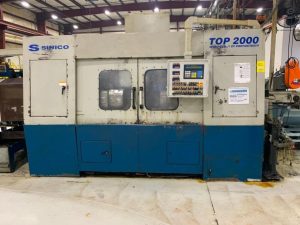 SINICO SIN-O-MATIC TOP 2000 Twin Opposed Spindle Automatic Cutting and End-finishing Machine – Year 2001