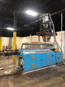 Everplast Machinery EMD-90 PVC Horizontal Twin Screw Extruder Machine Compounding System – Year 2023