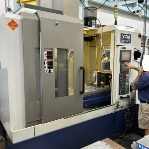 YCM NSV 102A CNC Vertical Machining Center Wired for 4th Axis - Year 2008