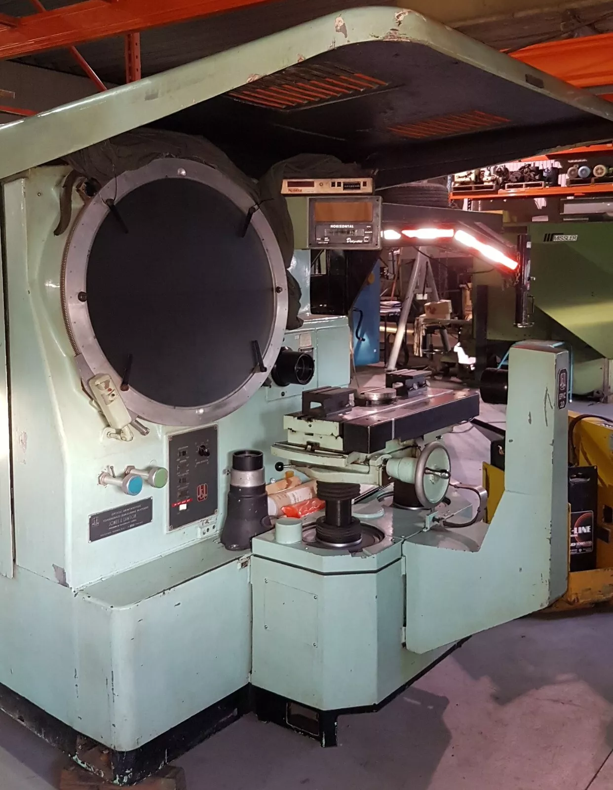 What is used for JONES & Lamson EPIC 30 Comparator Machine?
