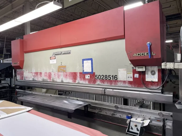 Technical Evaluation Guide: How to Identify a Quality Used, Secondhand, Pre-Owned, Surplus Accurpress 528516 Accell CNC Press Brake  285 Ton with 6 Axis Back Gauge made in Canada
