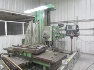 Wotan CNC Horizontal Type Boring Mill with Rotary Table Angle Plates MITSUBISHI M520 Control