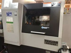 Tsugami BW329Z CNC Swiss Lathe with Patriot 338 Barfeeder – Year 2023