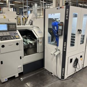 FMB Maschinenbau unirobot GP7 + HARDINGE Gang Tool GT27SP CNC Hard Part Turning Lathe with Robot Cell - Year 2021