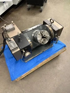 Haas TR160Y CNC 4th & 5th Axis Trunnion Rotary Table with 3 jaw chuck – Year 2011