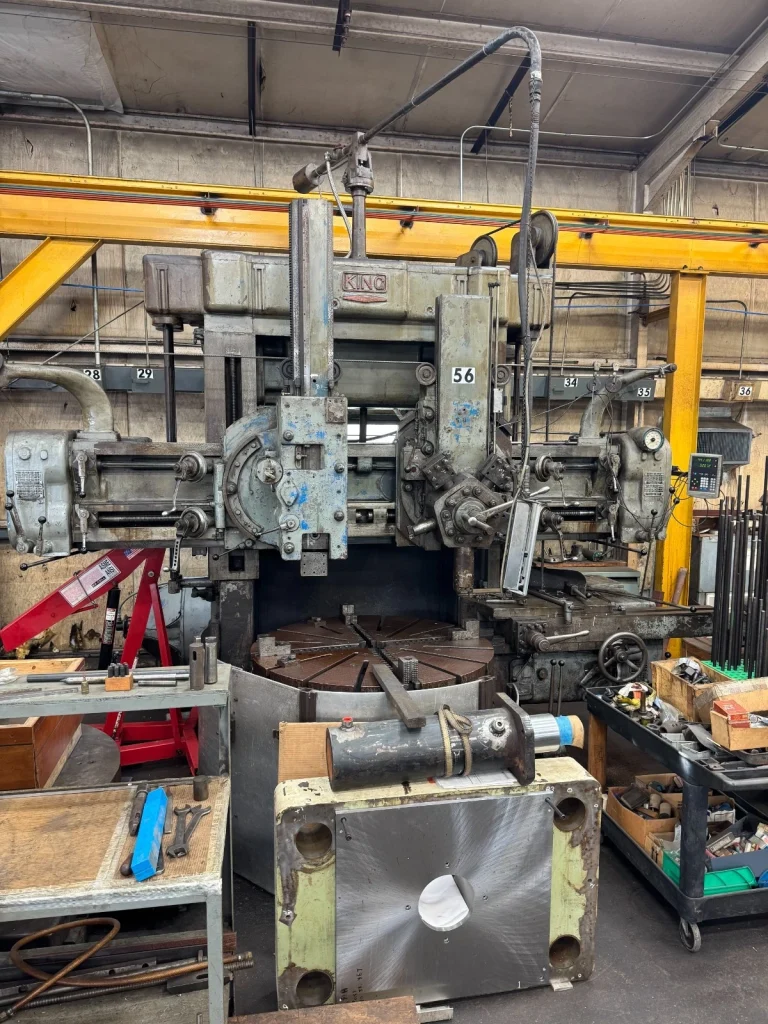 Smart Investment Checklist: Key Factors Before Buying a Pre-Owned, Used, Surplus, Second-Hand King Model 52 Vertical Turret Lathe Table Diameter 52 Inch made in USA