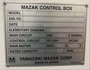 Mazak Integrex e-670H II CNC MultiTasking Turn-Mill Center – Year 2011
