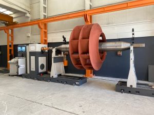 MBS BALANCE Horizontal Balancing Machine H-IHB-20 Powerful and Precise Balancing Solution for 20-Ton Rotors,Turbine, Fan, Shaft, Drum – Year 2012