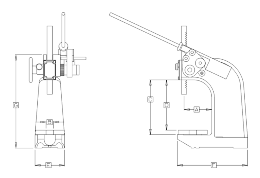 What is Arbor Press Compound Leverage 12-ton Floor Type?