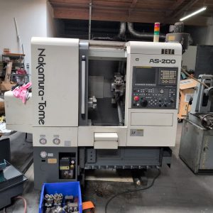 Nakamura-Tome AS-200 CNC Lathe with LNS Quick Load Servo Bar feeder - Year 2014