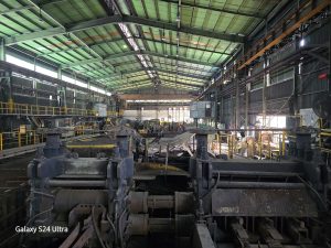 DAESAN JEFC Rebar Rolling Mill Line with Heating Furnace + DAESAN Cooling and Bed Year 1990