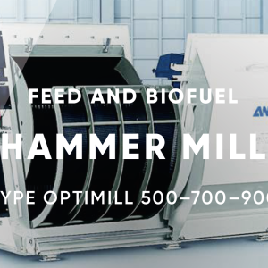 Andritz OPT500 Industrial Hammer Mill used for pretreatment of raw material before pelletizing - Year 2014