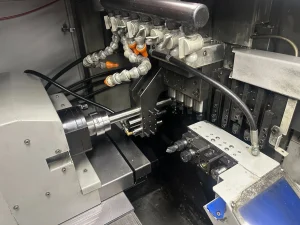 HANWHA XD32H CNC Swiss Lathe with Edge Patriot Bar Feeder – Year 2014