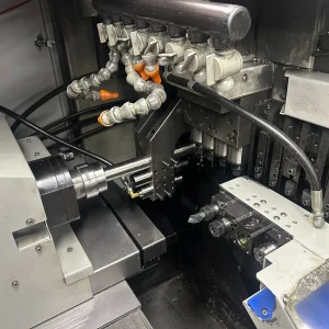 HANWHA XD32H CNC Swiss Lathe with Edge Patriot Bar Feeder - Year 2014