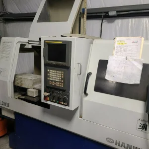 Hanwha SL20H CNC Swiss Lathe with LNS Hydrobar 22 Bar Feeder - Year 2004