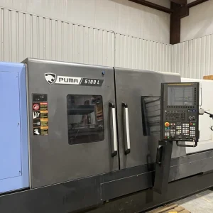 DN Solutions Puma 5100LC CNC Turning Center with Schunk ROTA TB2 600-265 Pneumatic Air Chuck - Year 2023