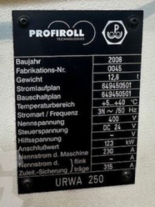 Profiroll Bad Düben URWA 250 CNC Ring Rolling Machine – Year 2008