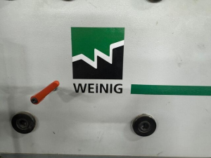 WEINIG PowerMat 2400+ ProfiPress T 5500 HF + ABB Robot Automatic Gluing and Sizing Production Line