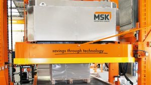 MSK Fully Automated Shrink-Wrapping with Electric Heating System packaging machine for large formats – Year 2010
