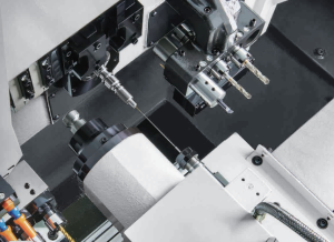 GOODWAY SW-32 CNC Swiss Lathe with Bar Feeder – Year 2022