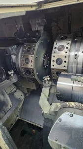 Muratec MT 12 Twin Spindle Double Turret Lathe with Bar Loader – Year 2005