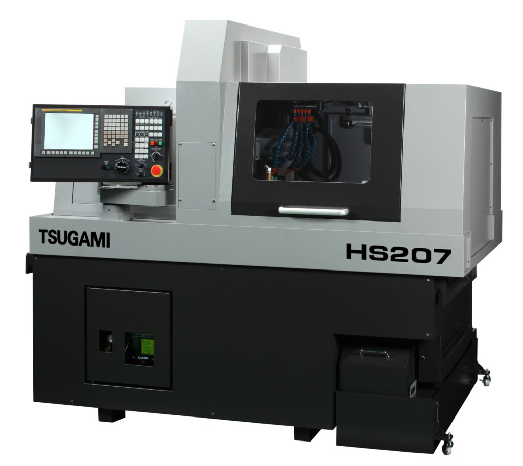 Available now : Tsugami HS207 CNC Swiss Sliding Head Lathe Bar Capacity Ø20mm with FMB turbo 3-36 Bar Feeder – Year 2011