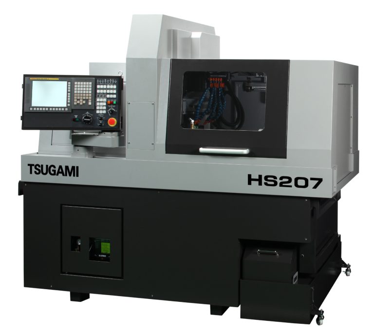 Available now : Tsugami HS207 CNC Swiss Sliding Head Lathe Bar Capacity Ø20mm with FMB turbo 3-36 Bar Feeder – Year 2011