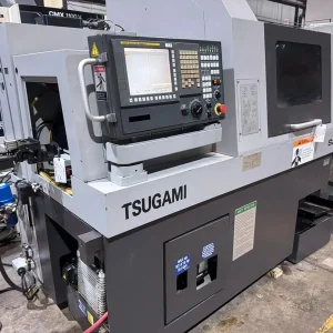 Tsugami S206 CNC Swiss Lathe with Edge Minuteman 320 SE Bar Feeder - Year 2012