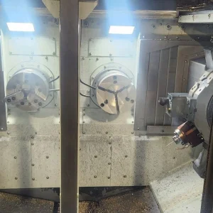 Doosan Puma TW2600M-GL CNC Twin Spindle Double Turret Turning Center with Integrated Gantry Loader & Part Flippers - Year 2019