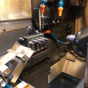 Gildemeister SPEED 12-7 Linear CNC Swiss Lathe with IEMCA SMART 316 Bar Feeder - Year 2003