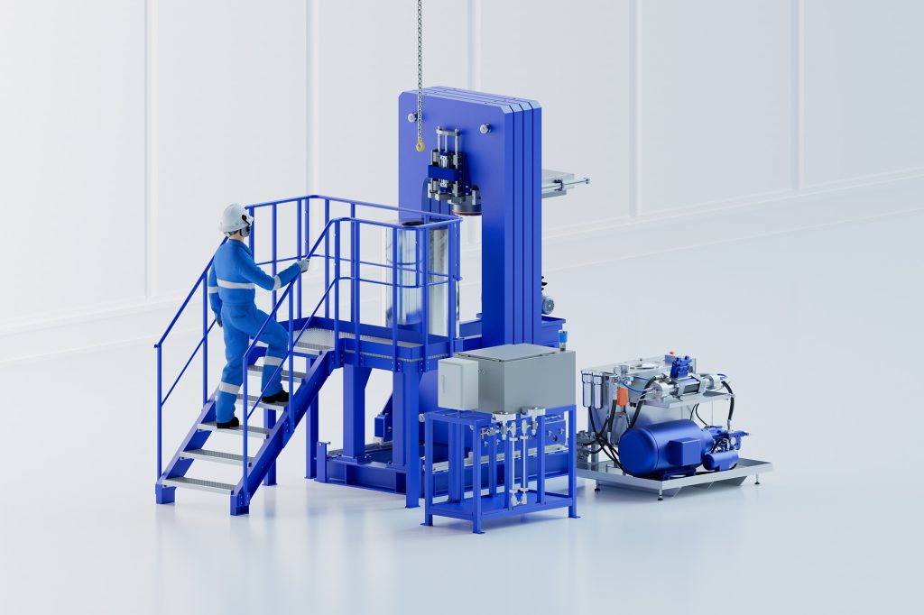 Available now : used EPSI CIP 400-300*750Y Cold Isostatic Presses CIP to Produce Unsintered or Green Dye-Compacted Metal Powder Components – Year 2022 made in Belgium