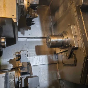 GILDEMEISTER TWIN-32 CNC Dual Spindle Twin Turret Turning Center with LNS Quick Load Servo S3 Bar loading machine - Year 2002
