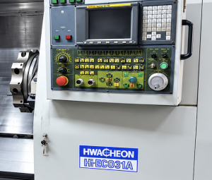 HWACHEON Hi-ECO 31 A CNC 10 inch C-Axis Turning Center – Year 2001