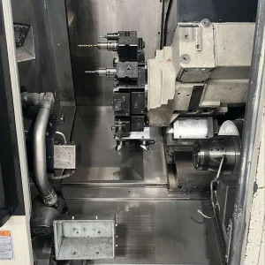 Okuma Space Turn LB3000EXII-MYW/450 CNC Turning Center with LNS Quick Six S2 Bar Feeder - Year 2017