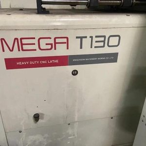 Hwacheon Mega T130 CNC Heavy Duty Flat Bed Lathe - Year 2007