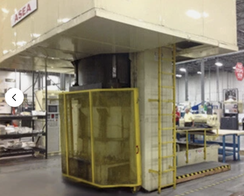 REQUEST MACHINE INSPECTION : used Quintus Technologies AVURE (ASEA) QRL-63 Fluid Cell Forming Deep Drawing Cavity Forming Hydroform Press 6610 Ton