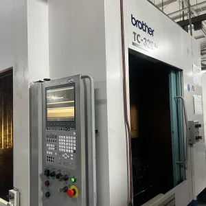 Brothers TC-32B QT CNC Tapping Center Dual Pallet with 4th Axis Nikken Rotary Table and Hydraulic Vice - Year 2004